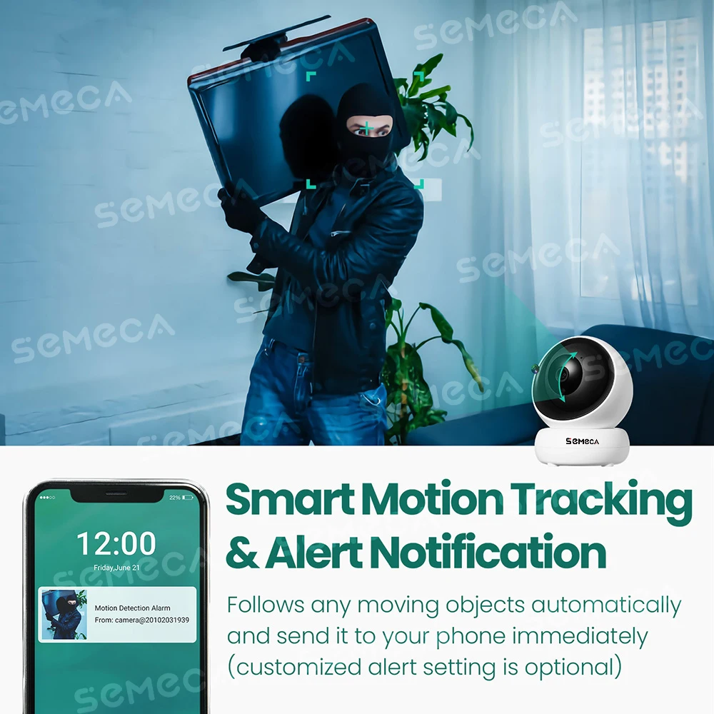 semeca 1080p ip camera tuya smart automatic tracking home security indoor camera surveillance wireless wifi camera baby monitor free global shipping