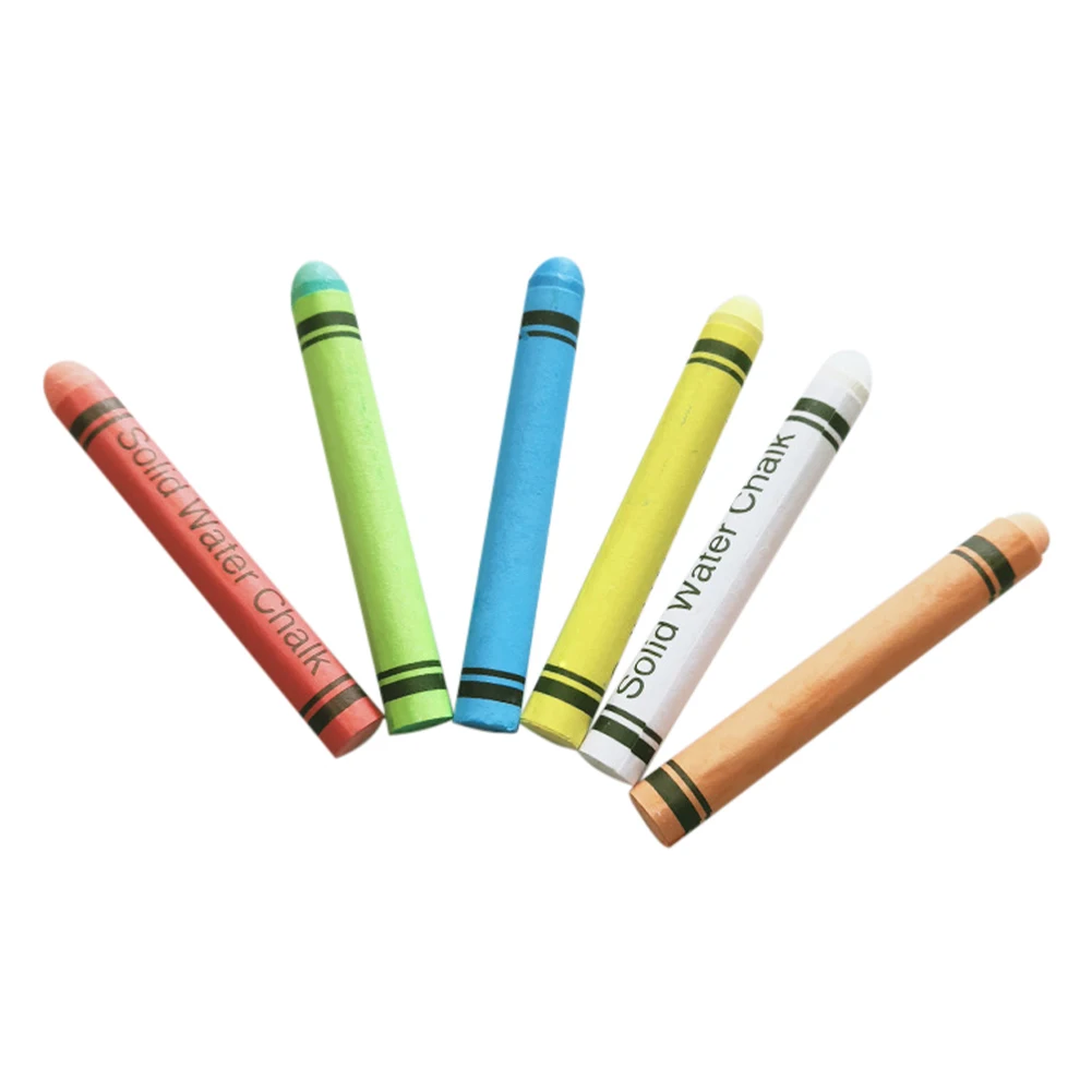 

New Hot 6/12/18/30/60 Pcs Chalk Water-Soluble Dustless Erasable Solid Chalk for Children Kids Graffiti