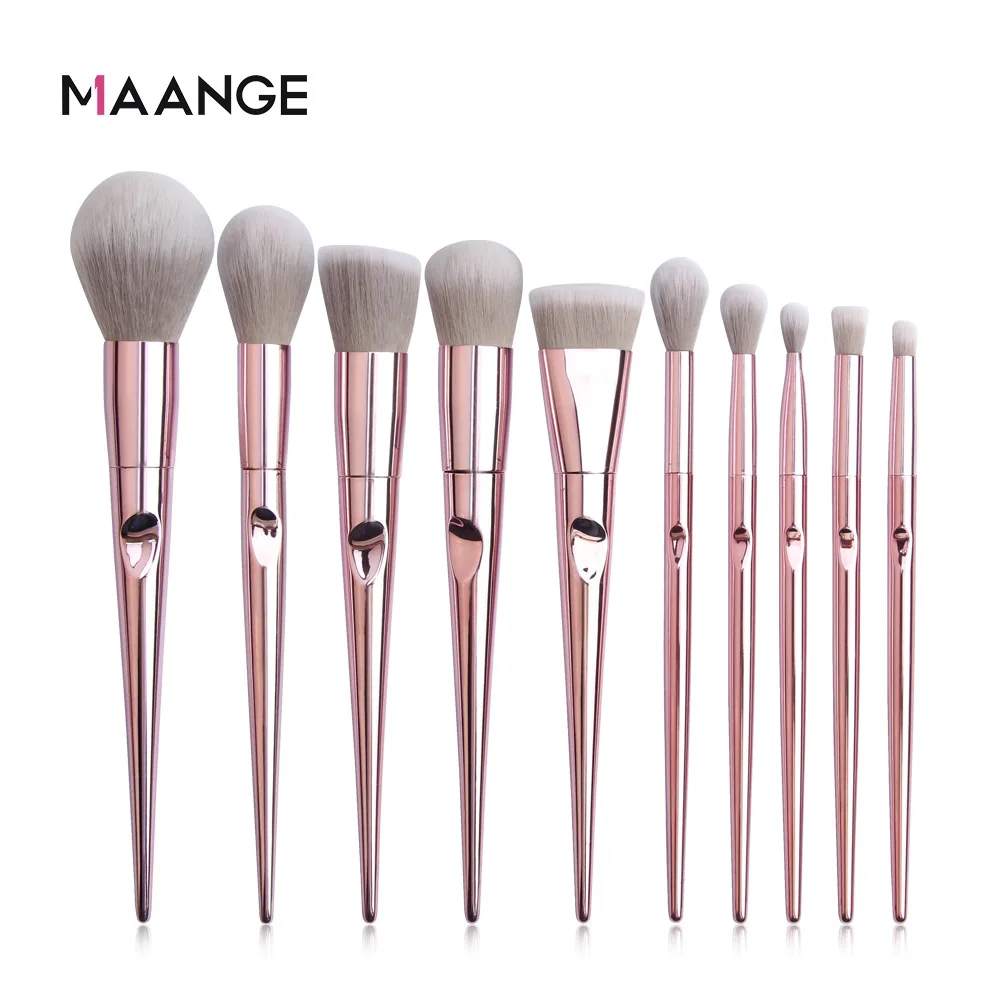 

Maange 10pcs/set Eye Makeup Brushes Set Mak eup Soft Brush for Powder Blush Eyeshadow Contour Concealer Cosmetic Beauty Brushes