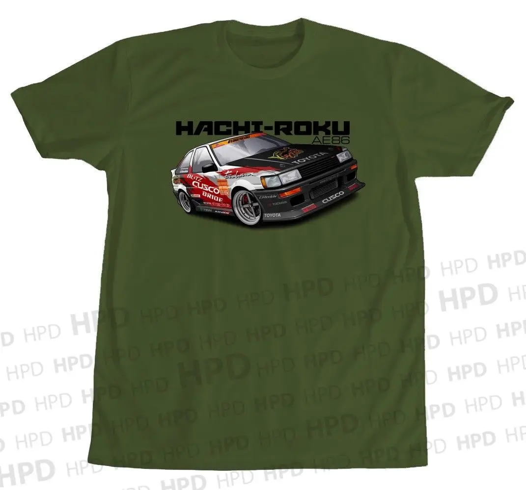 2019 горячая Распродажа Модная японская автомобильная футболка Hachi-Roku AE86 с