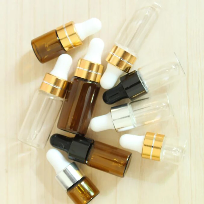 

Флакон-капельница из янтарного стекла, многоразовый, бутылки для эфирного масла, 1 мл, 2 мл, 3 мл, 5 мл