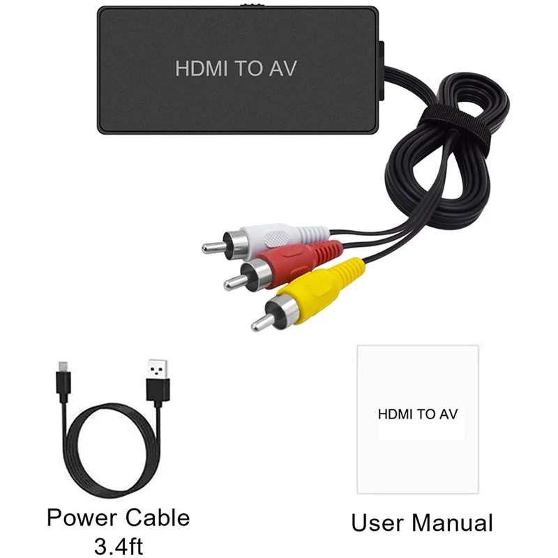Преобразователь HDMI-совместимый с AV поддерживает Fire Stick совместимый Pal/Ntsc для Apple TV