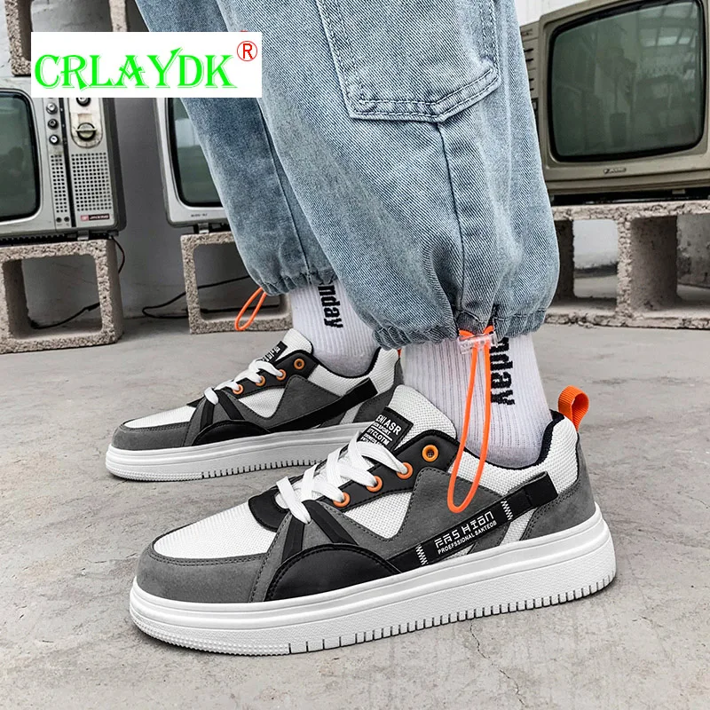 

CRLAYDK Youth Men's Skateboard Shoes Fashion Breathable Outdoor Walking Sneakers Sports Students Running Footwear for Workout