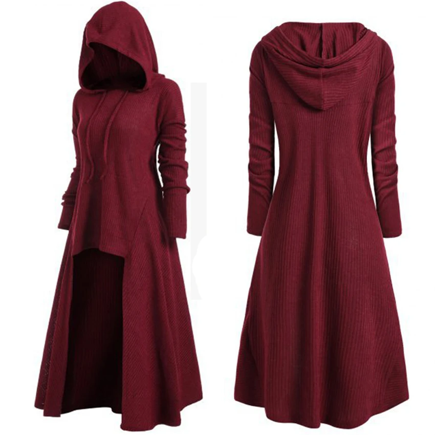Hot S-5XL Hooded Dress Middle Ages Renaissance Halloween Hunter Archer Cosplay Costumes Vintage Medieval Carnival Party Vestido |