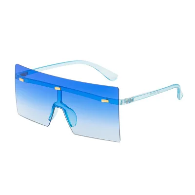 

New big box square nail sunglasses female tide big box frameless European and American explosions conjoined sunglasses female