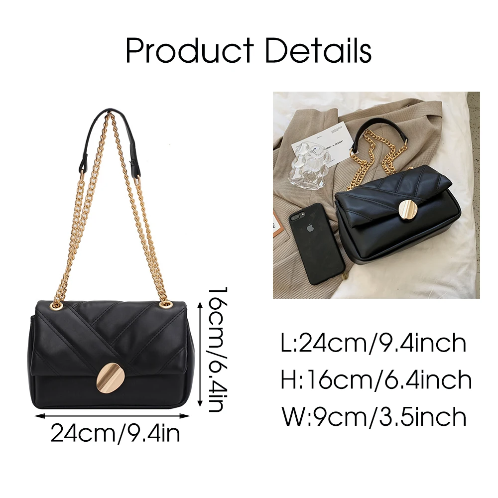 luxury designer big ladies hand bags 2022 new soft shoulder bags for women fashion chains crossbody bag pu leather handbags free global shipping