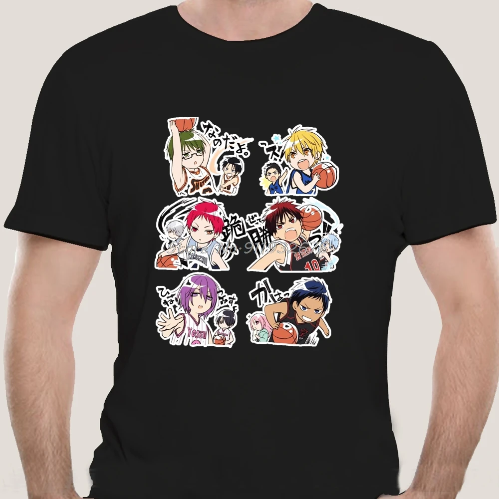 Мужская брендовая футболка Teeshirt мужская летняя хлопковая Kuroko без корзины Аниме