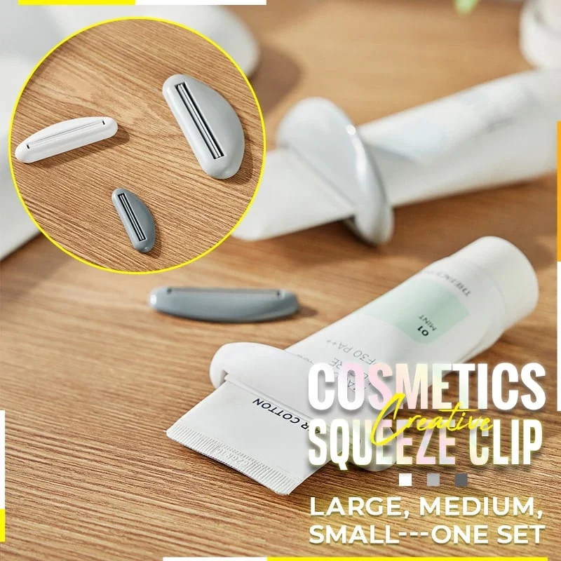 

3pcs/Set Multipurpose Squeeze Ease Tube Squeezer Cosmetics Squeeze Clip Toothpaste Squeezer Hands Free Squeeze DispenserBathroom
