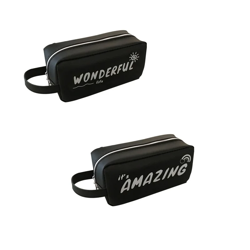 Большой черный креативный пенал для карандашей силиконовая большая ручка