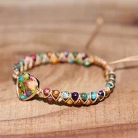 natural stone love hand woven womens bracelet fashion design romantic bohemian bracelet couple gift luxury jewelry