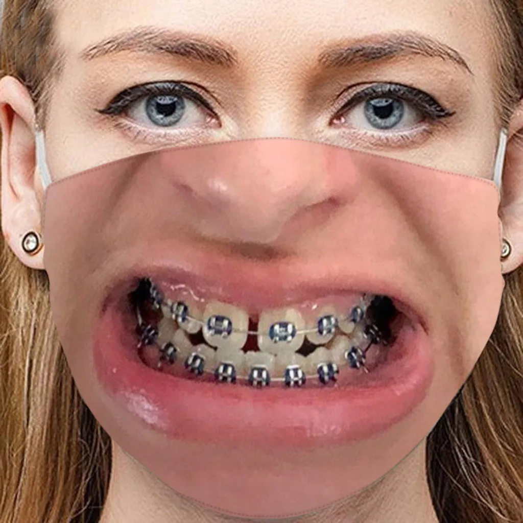Маска Mascarilla унисекс 3D креативная забавная маска для улицы хлопковая моющаяся
