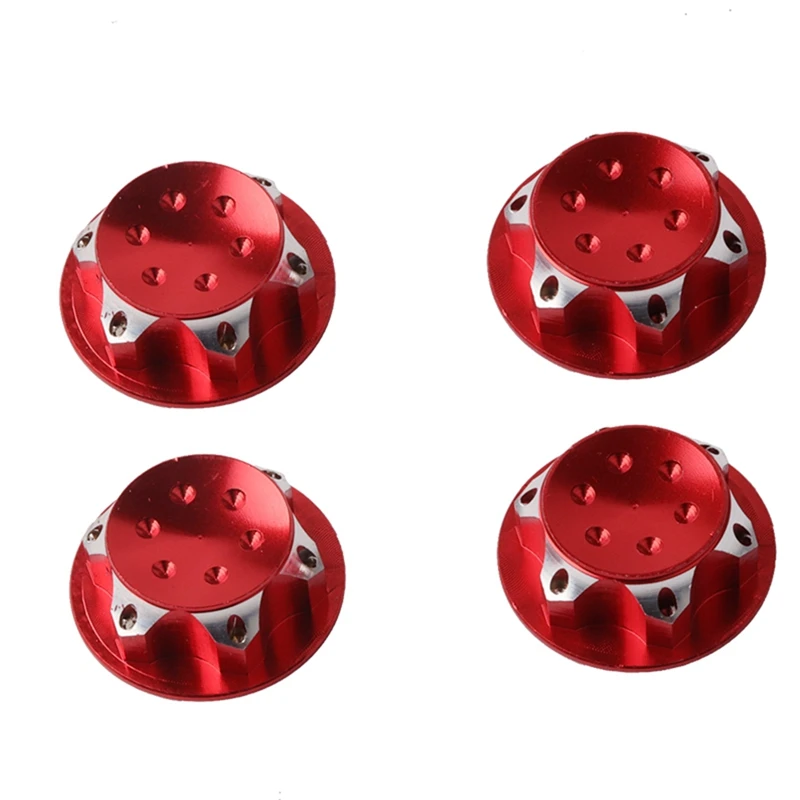 

4Pc Aluminum Wheel Hub Cover Antidust Cover 17mm HEX Nut for RC 1:8 Model Car I