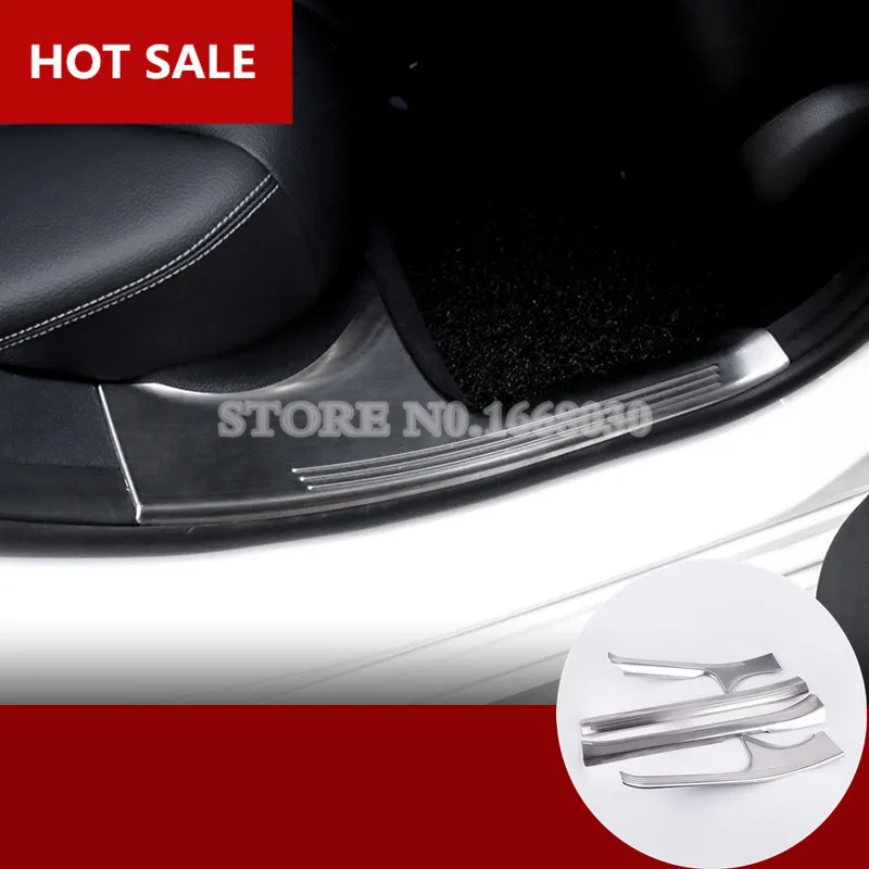 Накладка на порог внутри двери из нержавеющей стали 4 шт. для Benz C класса W205 2014 2020