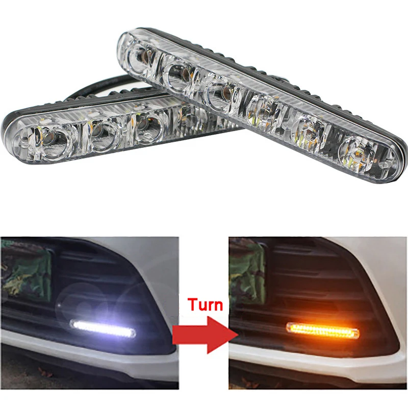 2 шт. Автомобильный светодиодный дневных ходовых огней светильник s поворотов