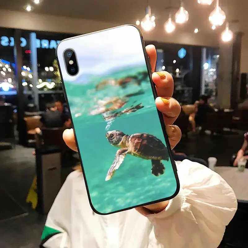 

little turtle Cute ocean animal Phone Case for iPhone 11 12 mini pro XS MAX 8 7 6 6S Plus X 5S SE 2020 XR shell
