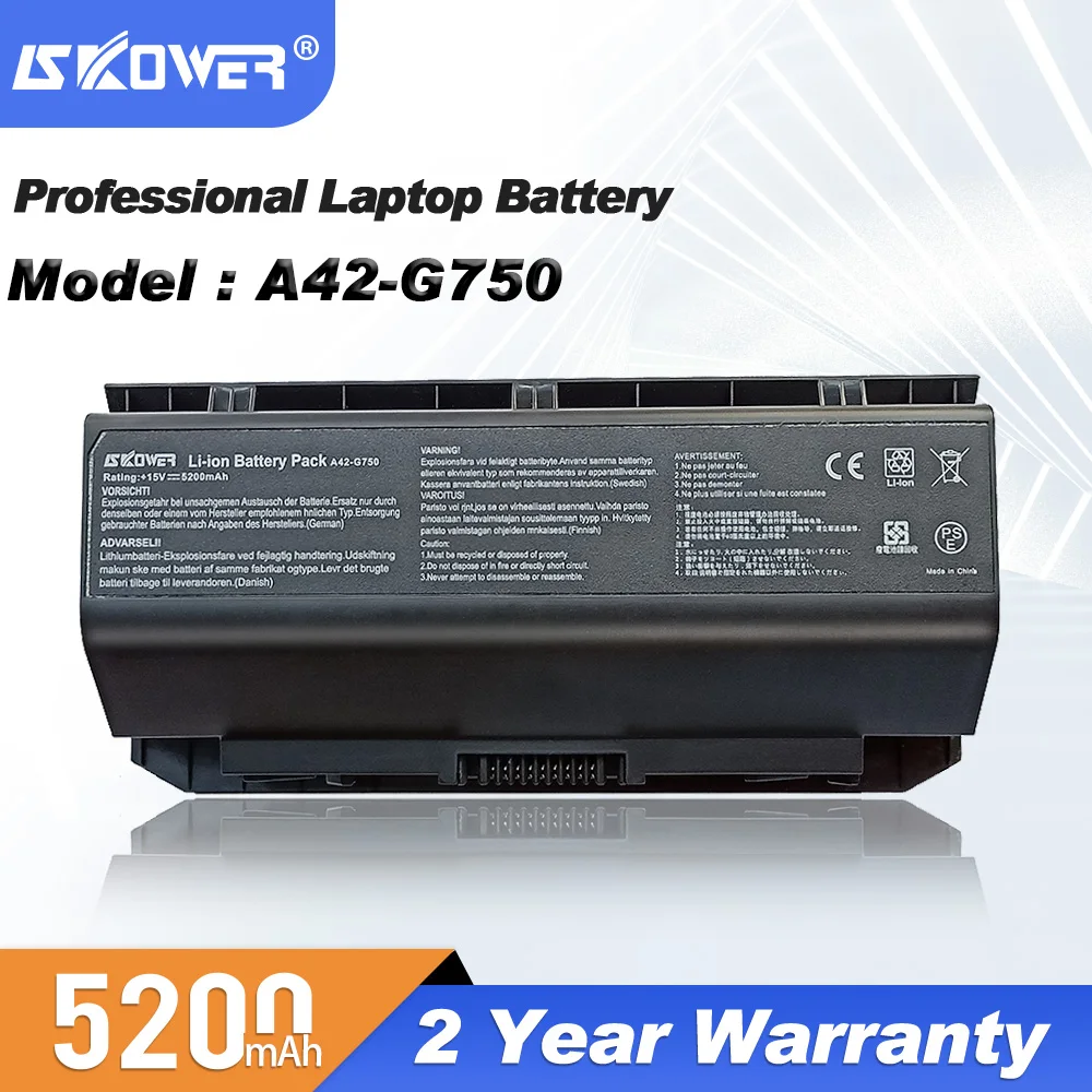 SKOWER A42 G750 ROG G750J G750JH G750JM G750JS Series 15V/5200mAh|Аккумуляторы для ноутбуков| |