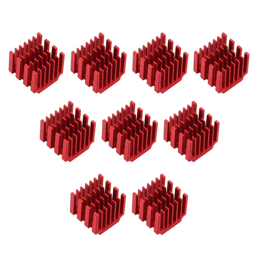 

10pcs/lot Motor Driver Heat sinks Cooling Block Heatsink for DRV8825 Red