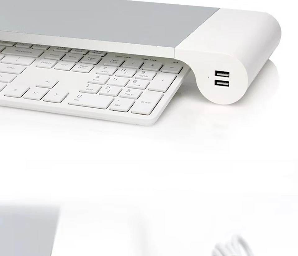 Ноутбук монитор настольная подставка пробел док-станция с 4 портами usb Для iMac MacBook компьютер ПК ТВ ниже 20 дюймов