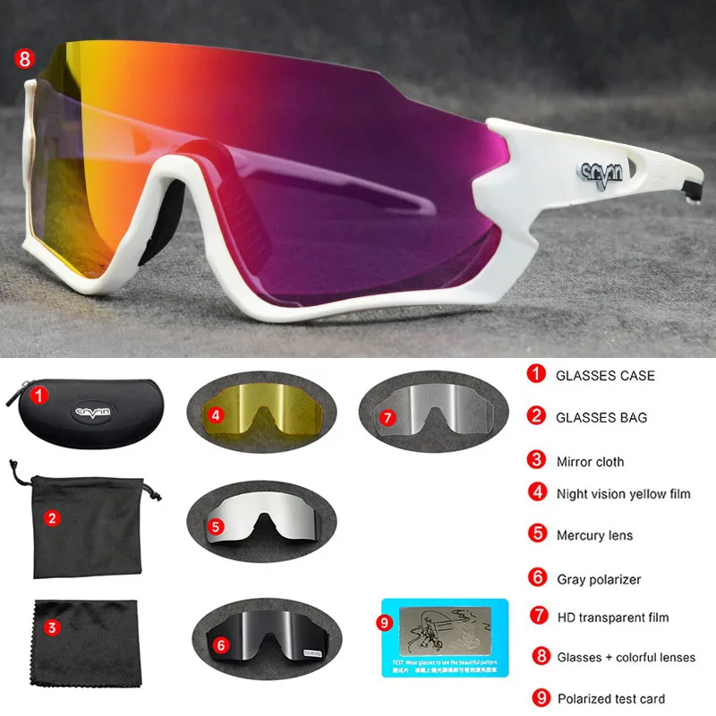 04 MTB велосипедные очки TR90 Oculos Ciclismo велосипедные очки поляризованные велосипедные солнцезащитные очки Дорожные очки Ciclismo - Цвет: 04