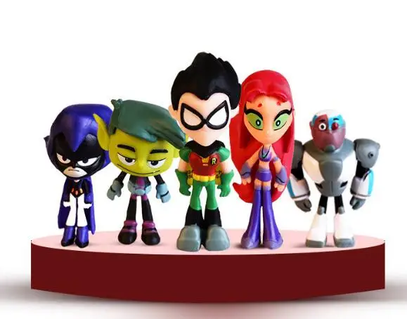 Фигурки подростков Titans Go игрушки Робин зверь мальчик Ворон киборг Титаны фигурки