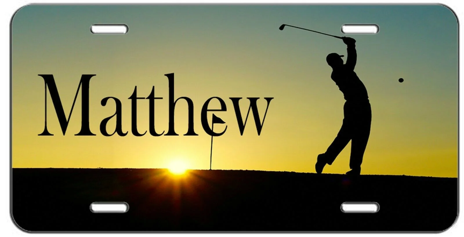 

Personalized Custom License Plate Auto Tag Sunset Vanity Plaques & Signs