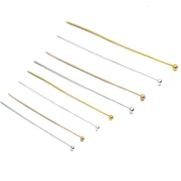 high quality 200pcslot 16 20 25 30 35 40 50 mm gold metal ball head pins for diy jewelry making head pins findings accessories