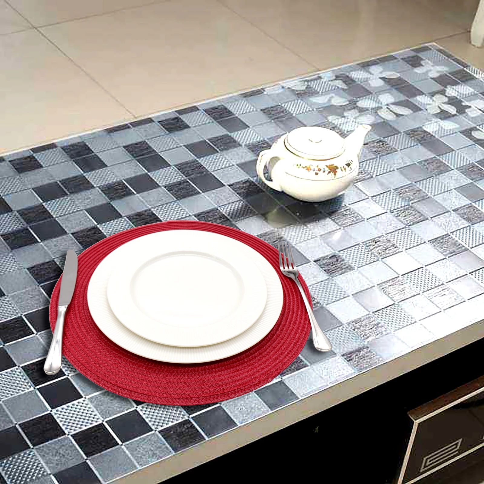Домашний коврик изоляционный из рами для стола круглые подставки столовые