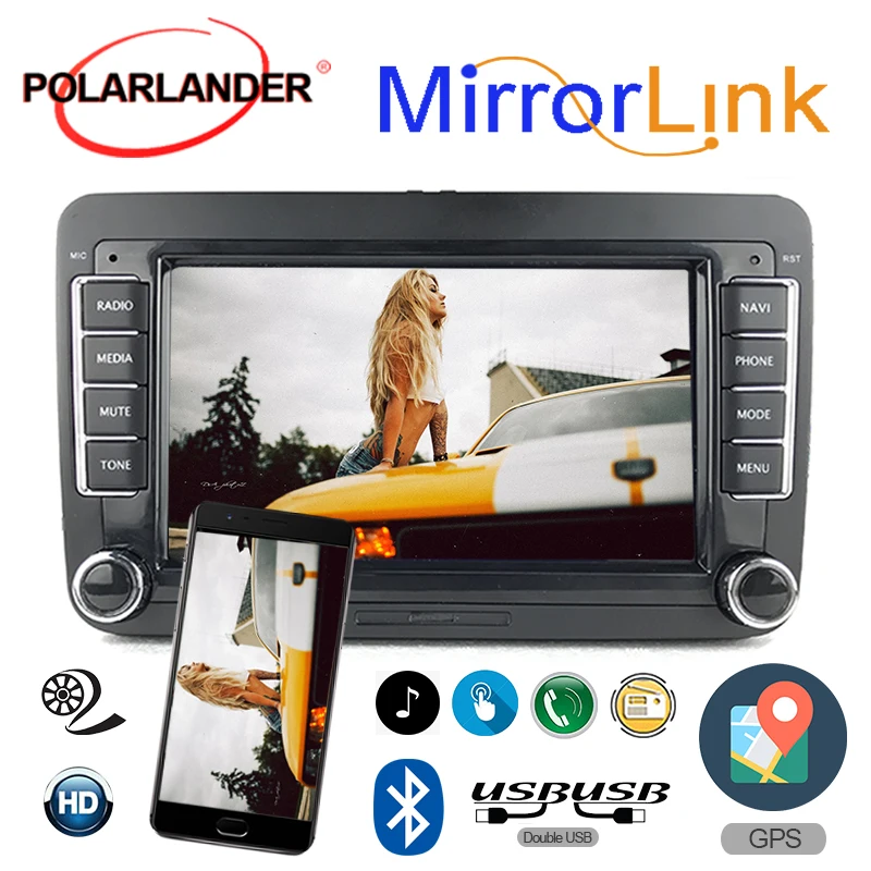 7 дюймов для Bora Golf VW Polo Volkswagen Passat B6 B7 Touran Android авто Iphone GPS навигация автомобильное