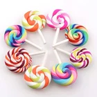 10 шт.компл. спиральные радужные Красочные Подвески в виде леденцов, подвеска сделай сам, миниатюрные конфеты, украшения ручной работы, аксессуары для ювелирных изделий, игрушки для девочек