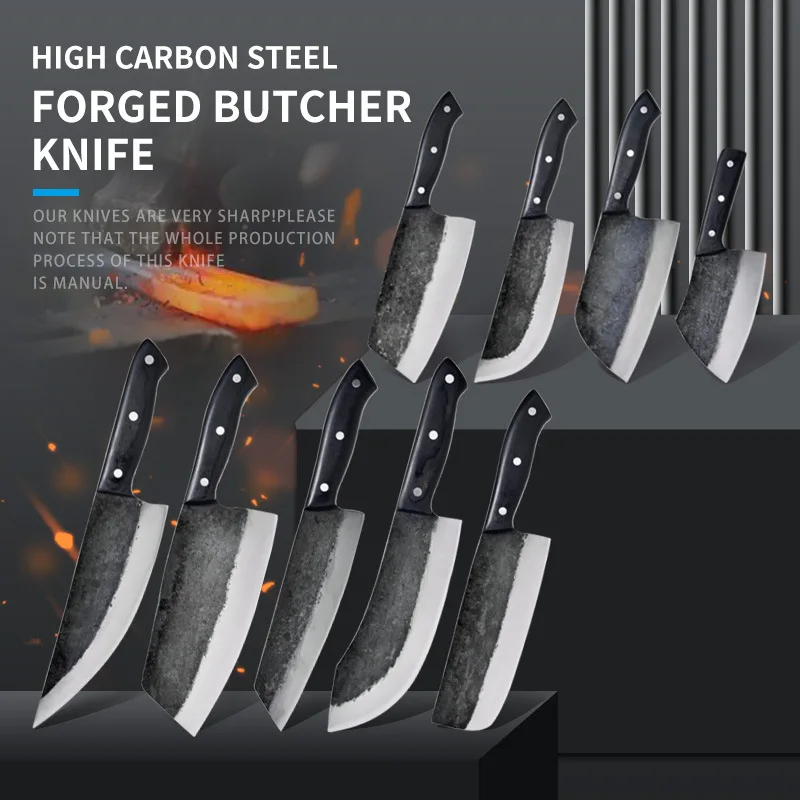 

Full Tang High Carbon Forged Kitchen Knife Butcher Knife Boning Knife Chef's Knife Slicing Cooking Knife Kitchen Knife
