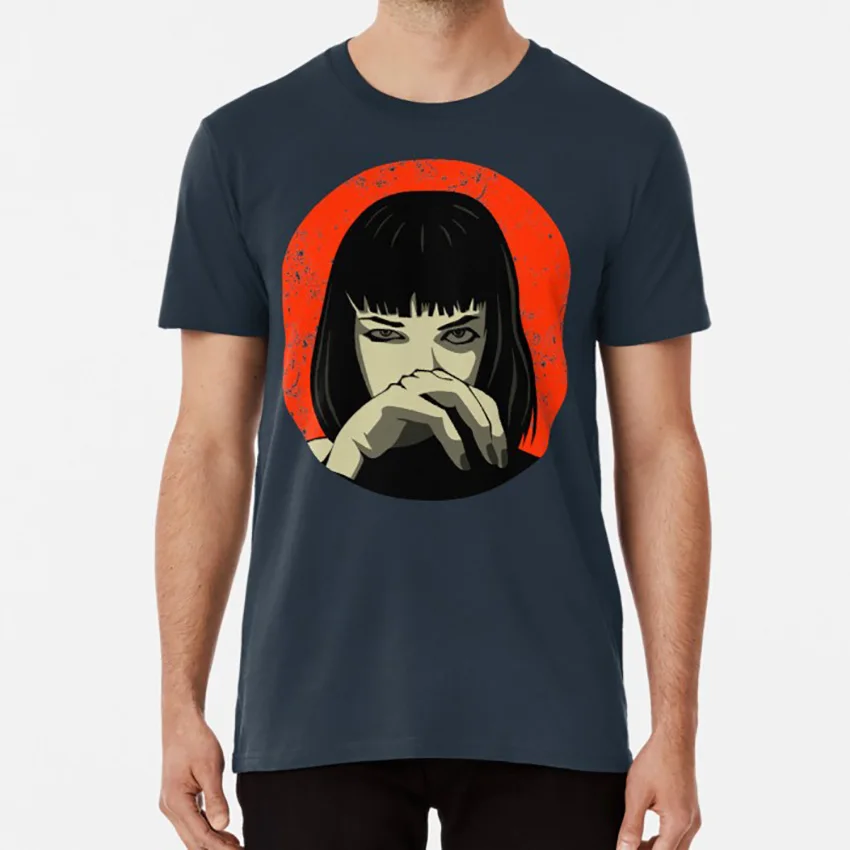 Футболка Mia mia wallace uma turman quentin tarantino Криминальное фильмы поп-культура | Мужская
