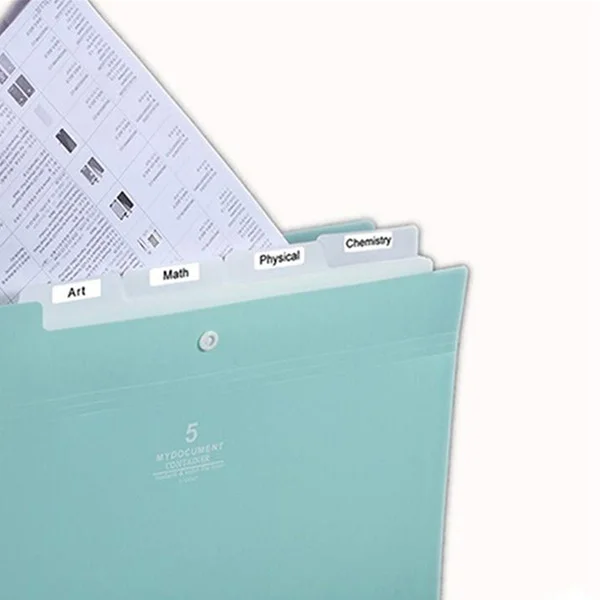 Папка-гармошка 5 карманных гармошек органайзер для файлов формата А4 размер букв