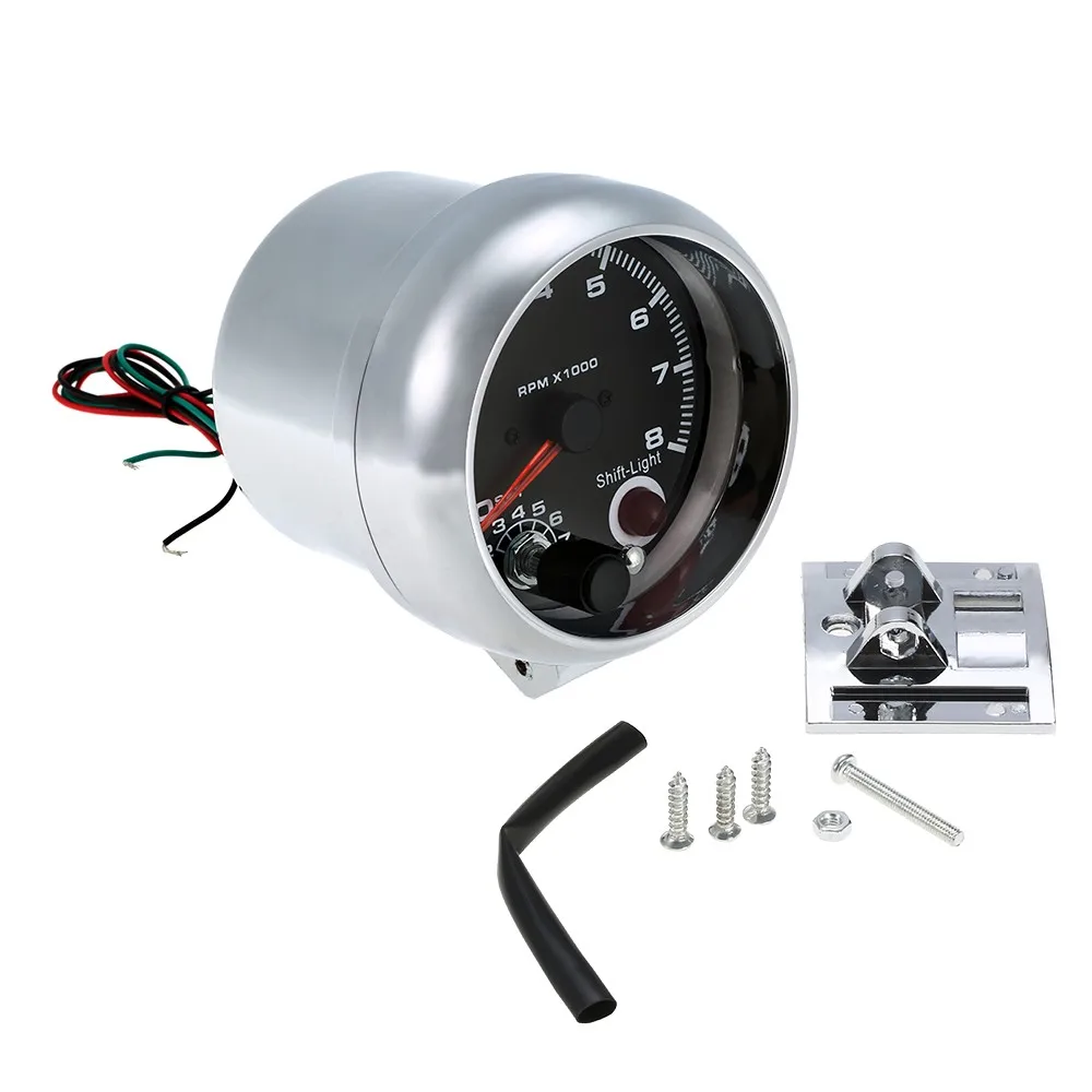 12V автомобиль 3 75 дюймов тахометр измеритель частоты вращения для 4 6 и 8