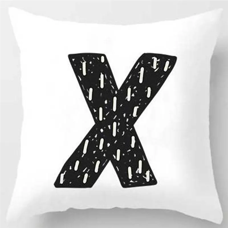

Imixlot 26 Letters Pillowcase Soft Warm Short Plush Pillow Cover 45*45cm Home Sofa Cushion Covers Living Room Decoration