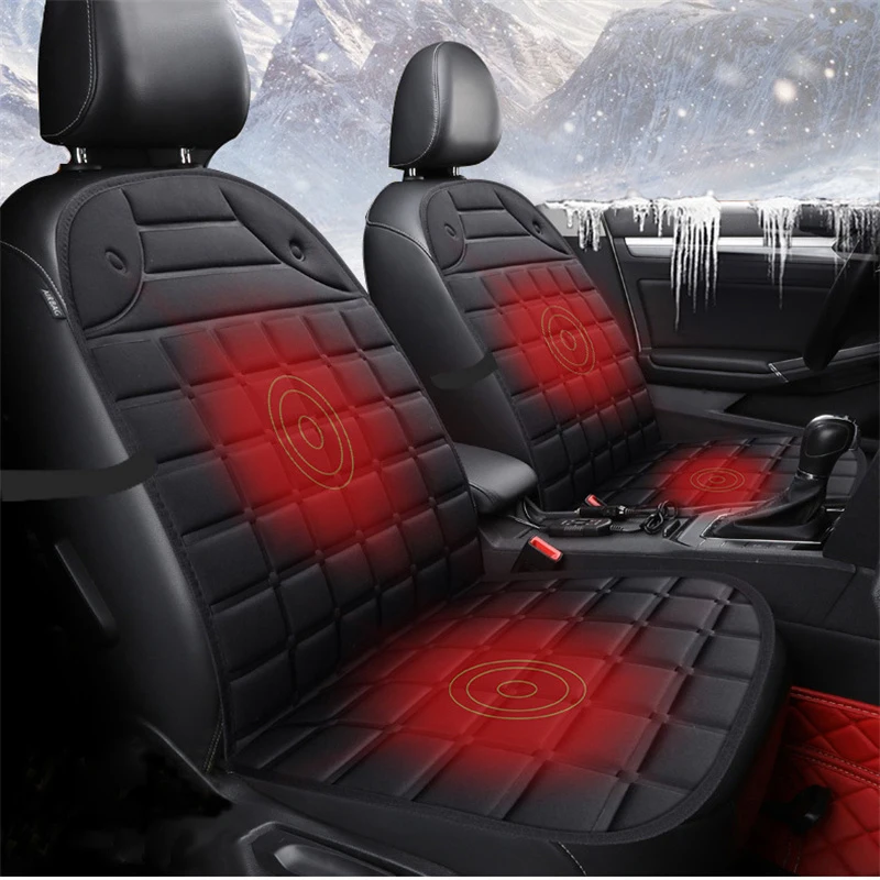 

2PCS 12V Electric Heated Car Seat Cover Heated Seats Warmer Cover Cushion Winter Car Seat Heating чехлы на машину в салон