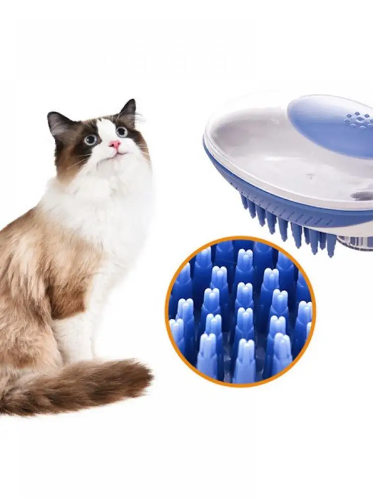 

Pet Dog Shampoo Brush Cat Massage Comb Grooming Scrubber Brush for Bathing Short Hair Dogs Cats Tools Mascotas Products