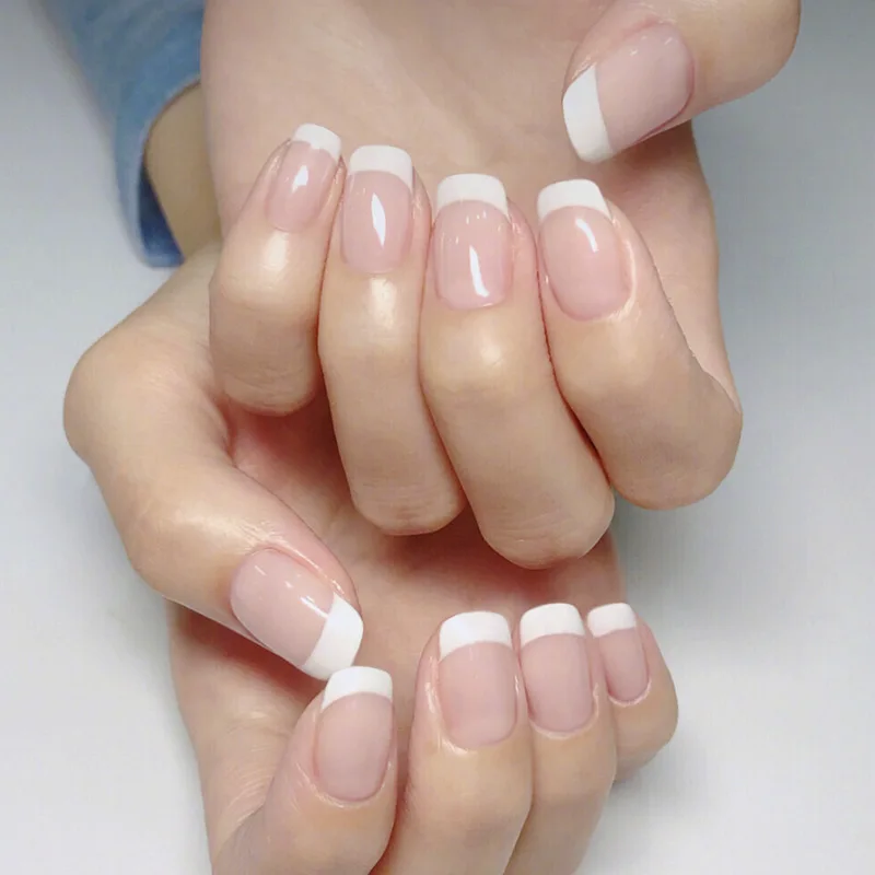 1 pack of white French nail stickers art style fingertips guide DIY line reminder | Красота и здоровье