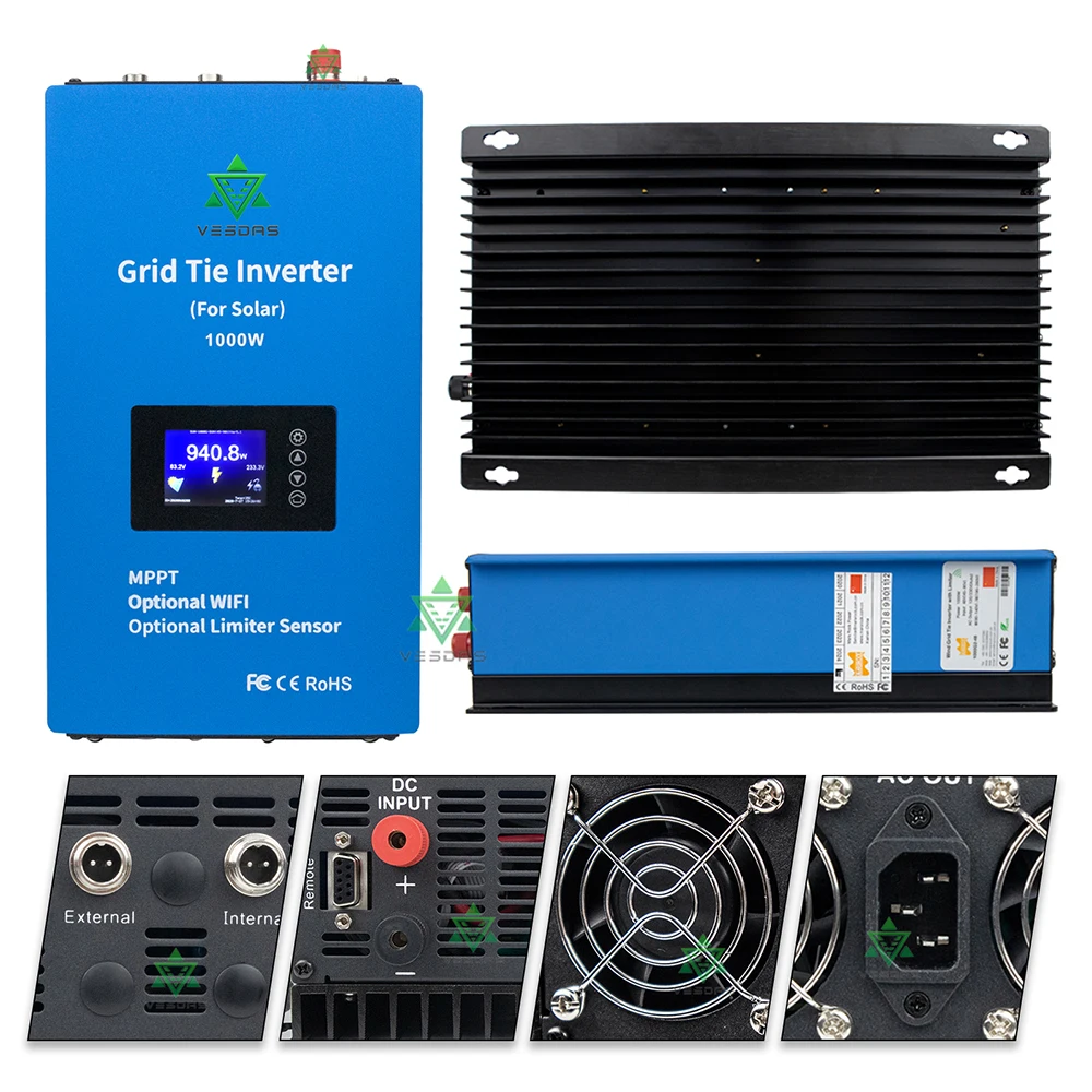 Инвертор на солнечной батарее 1000 Вт микро инвертор с сеткой MPPT режим разряда