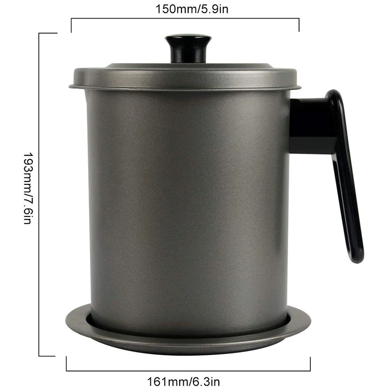 Контейнер для смазки бекона с мелким сетчатым фильтром 6 8 л/чашек контейнер