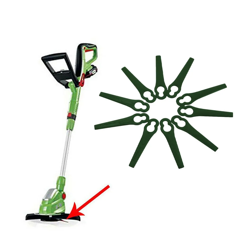 10 шт. Пластиковые лезвия резак Замена для беспроводной травы сад урожая стример