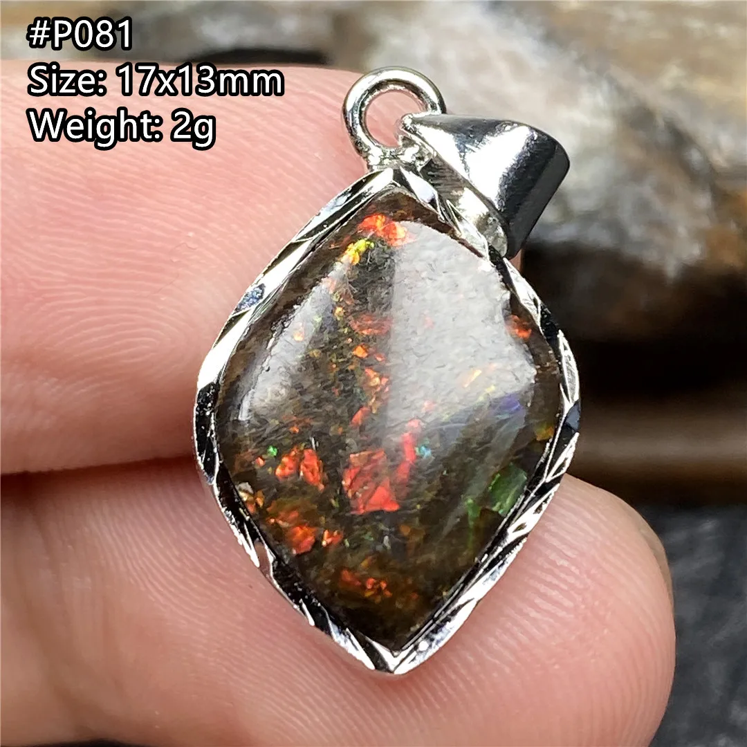 

Natural Green Ammonite Ammolite Stone Pendant Jewelry For Women Men Beauty Healing Silver Crystal 17x13mm Beads Gemstone AAAAA