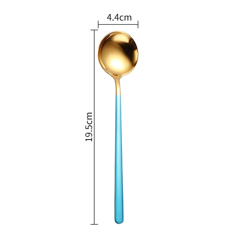 

Ложка из нержавеющей стали в Корейском стиле, изысканная длинная Бытовая суповая ложка с ручкой ADW889