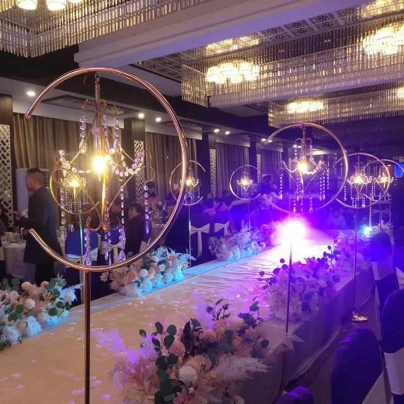 Свадебный центральный цветок ваза напольные вазы/лампы стенд металлический