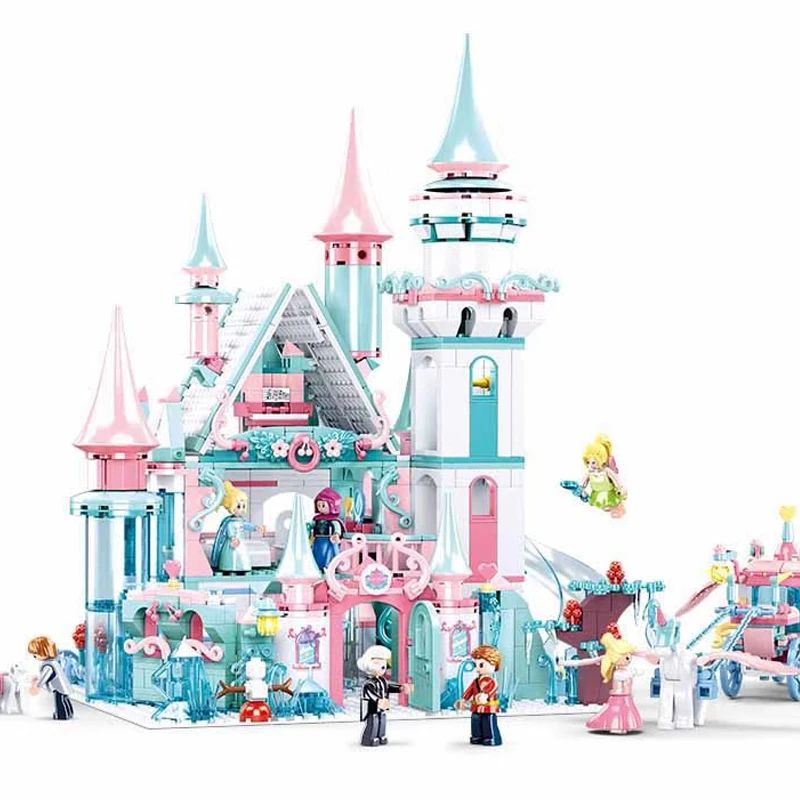 

Принцесса Снежный мир серии волшебный ледяной замок набор девочек строительные блоки кирпичи игрушки девочка друг для детей рождественски...