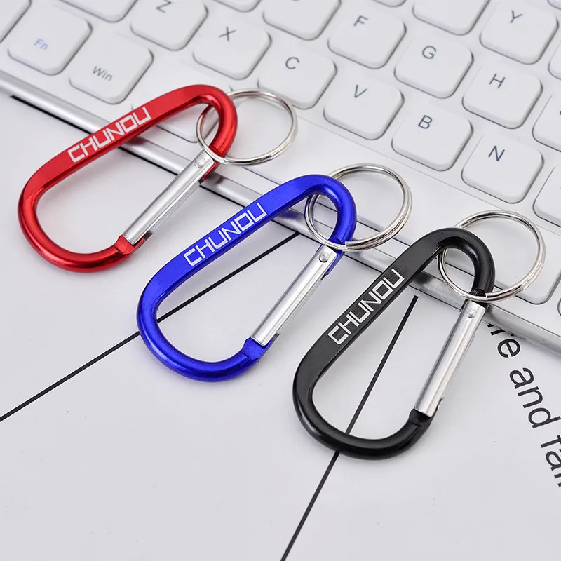 3 Colors Climbing Button Carabiner D-Ring Clip Camping Hiking Hook Outdoor Sports Multi Colors Aluminium Safety Buckle Keychain