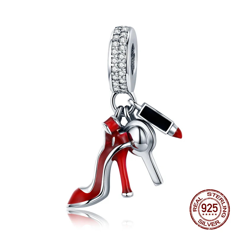 SC457 Китайский год красный серебряные бусины 925 пробы подвеска талисманы fit Pandora браслет ожерелье ювелирные изделия - Цвет: SC457