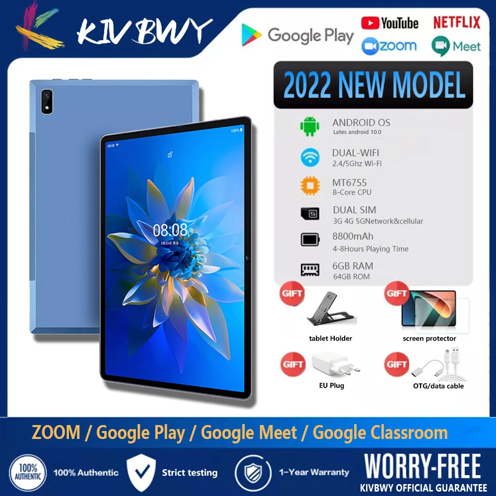 Планшет на Android 2022 восемь ядер экран 10 1 дюйма 4G LTE | Компьютеры и офис