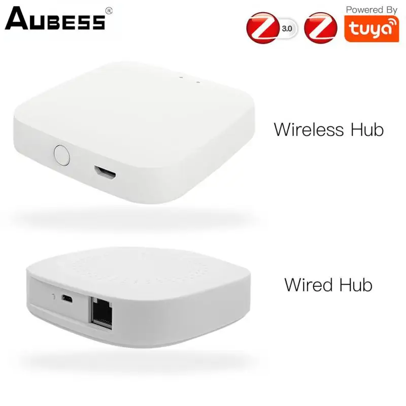 

Tuya ZigBee3.0 Aubess Smart Hub, Wireless/Wired Gateway Bridge For App Voice Remote Control, With Alexa Google Home Assistant