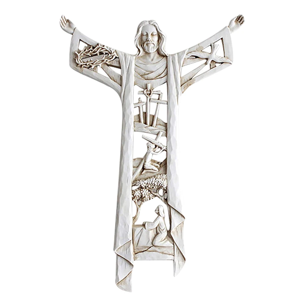 

Risen Christ Wall Cross Crucifix Jesus Home Figurines Sculpture Home Decor