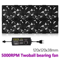12038 5000RPM dual ball bearing 12cm Violent cooling fan For BTC open mining machine chassis server Cabinet 100V 110V fan kit